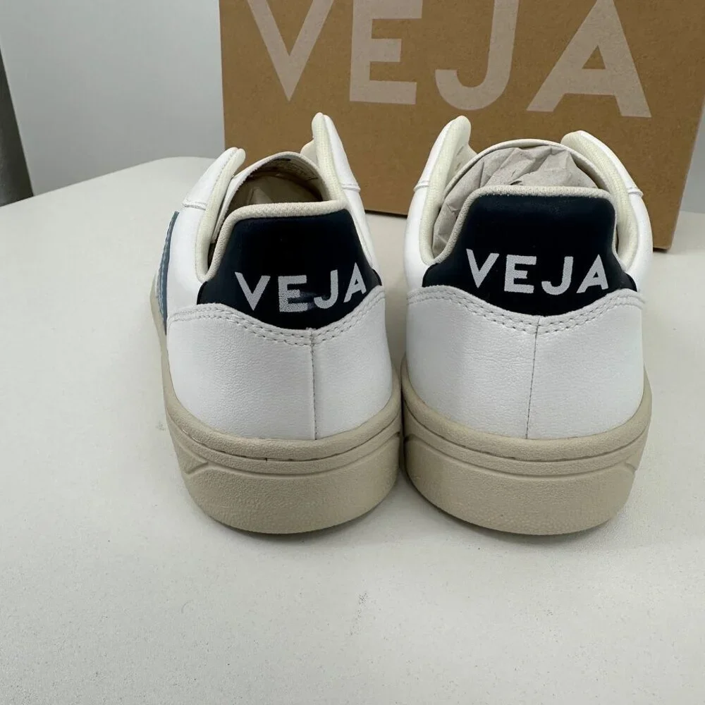 Veja V-10 CWL Sneakers sz 5 Women's 36 EU White/Steel/Nauti Vegan Leather BRAZIL - Picture 5 of 15